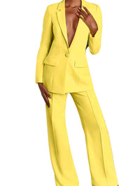 Women's 2-Piece Formal Business Suit Set with Coat and Trousers