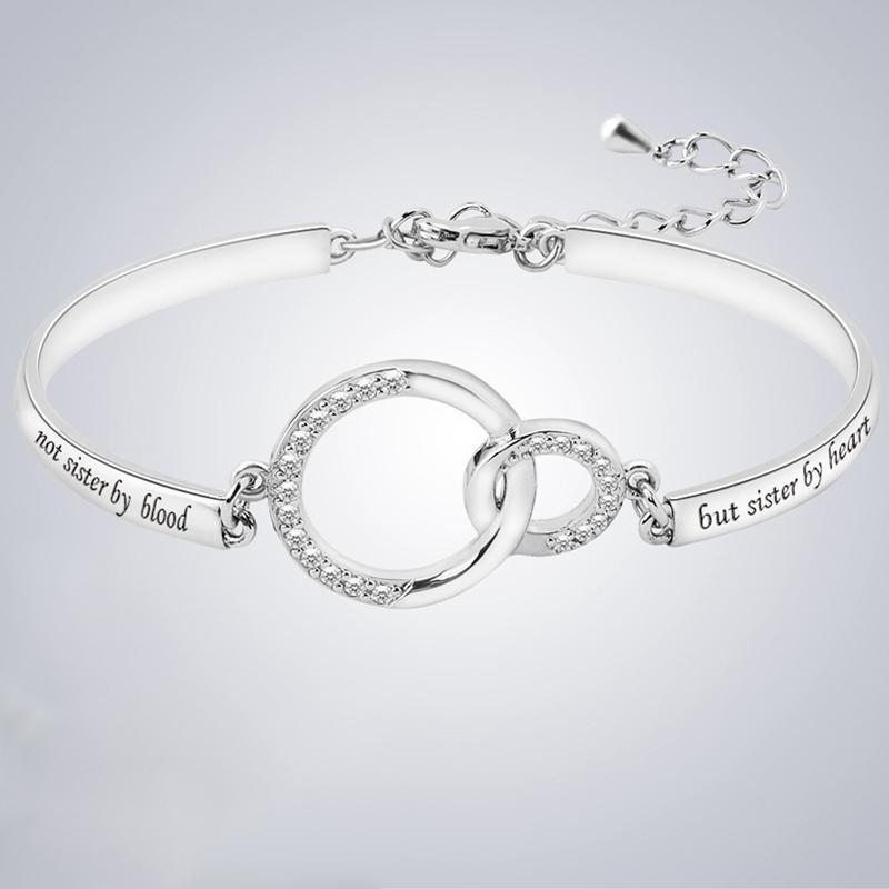 Women's Adjustable Friendship Bracelet in Silver & Rose Gold