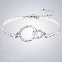 Women's Adjustable Friendship Bracelet in Silver & Rose Gold