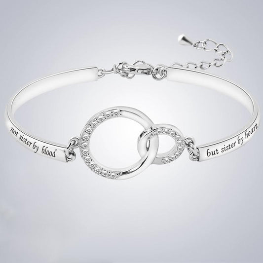 Women's Adjustable Friendship Bracelet in Silver & Rose Gold