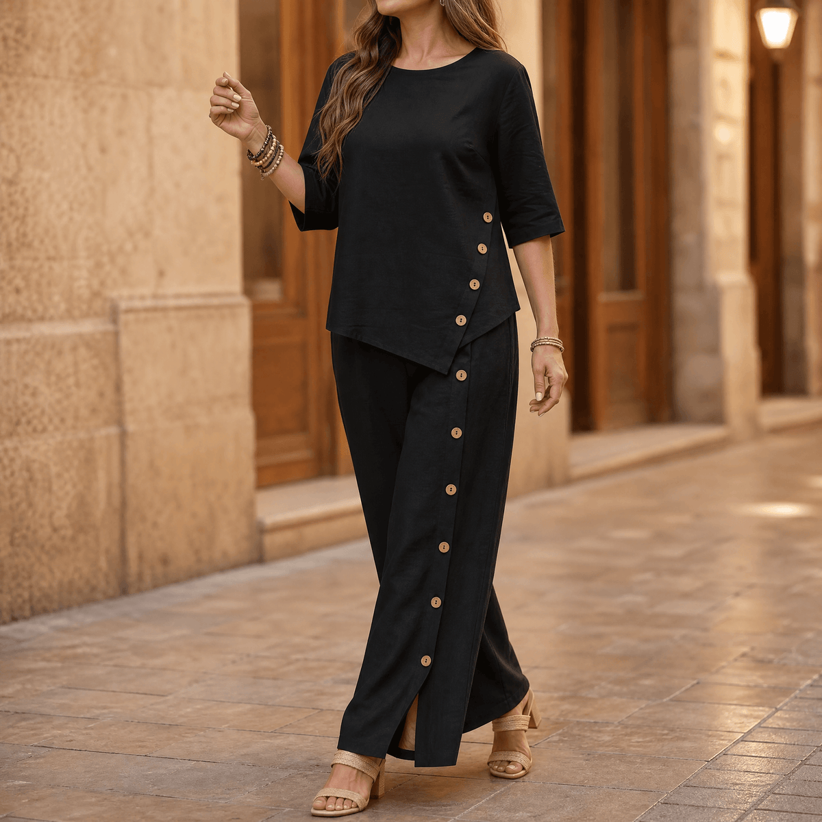 Women's Asymmetric Two-Piece Set