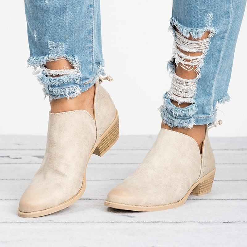 Women's Block Heel Ankle Boots