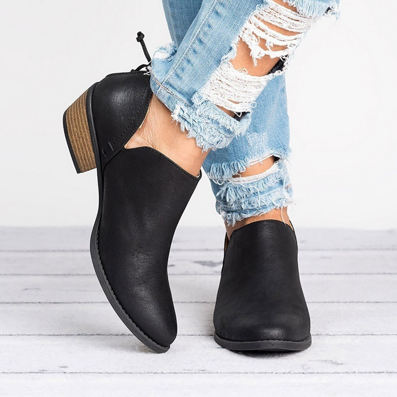 Women's Block Heel Ankle Boots
