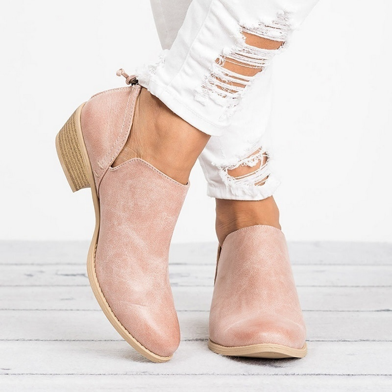 Women's Block Heel Ankle Boots