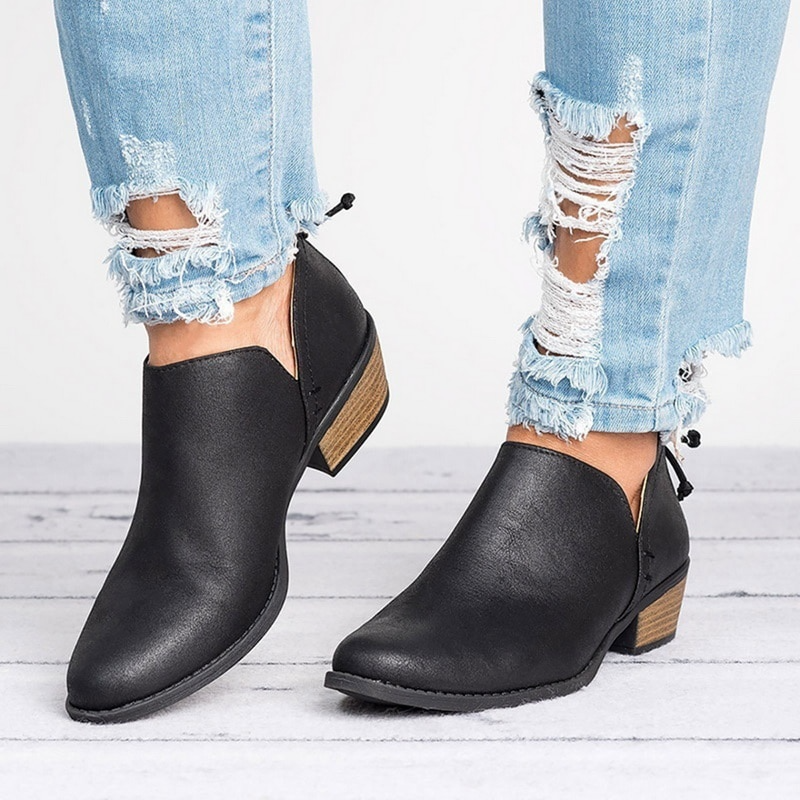 Women's Block Heel Ankle Boots