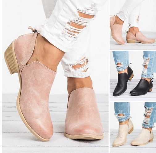 Women's Block Heel Ankle Boots
