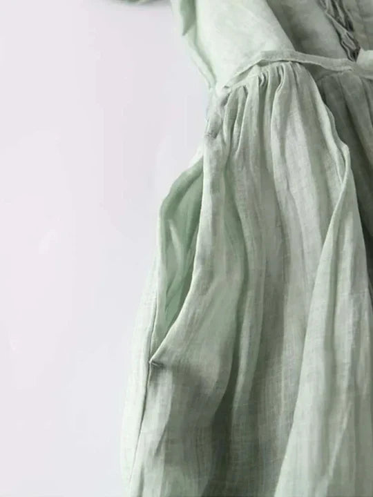 Women's Breezy Ruffled Tie-Waist Midi Dress