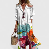Women's Button-Down Floral Maxi Dress
