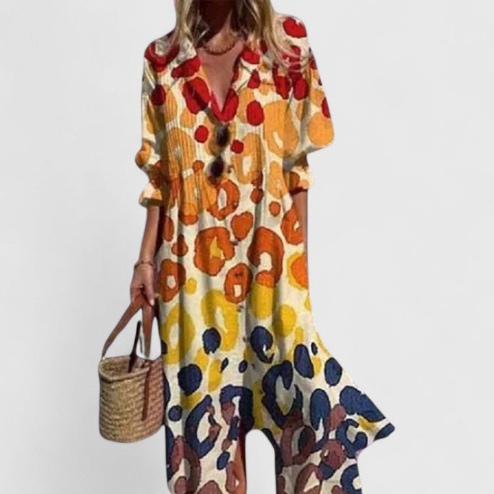 Women's Button-Down Floral Maxi Dress