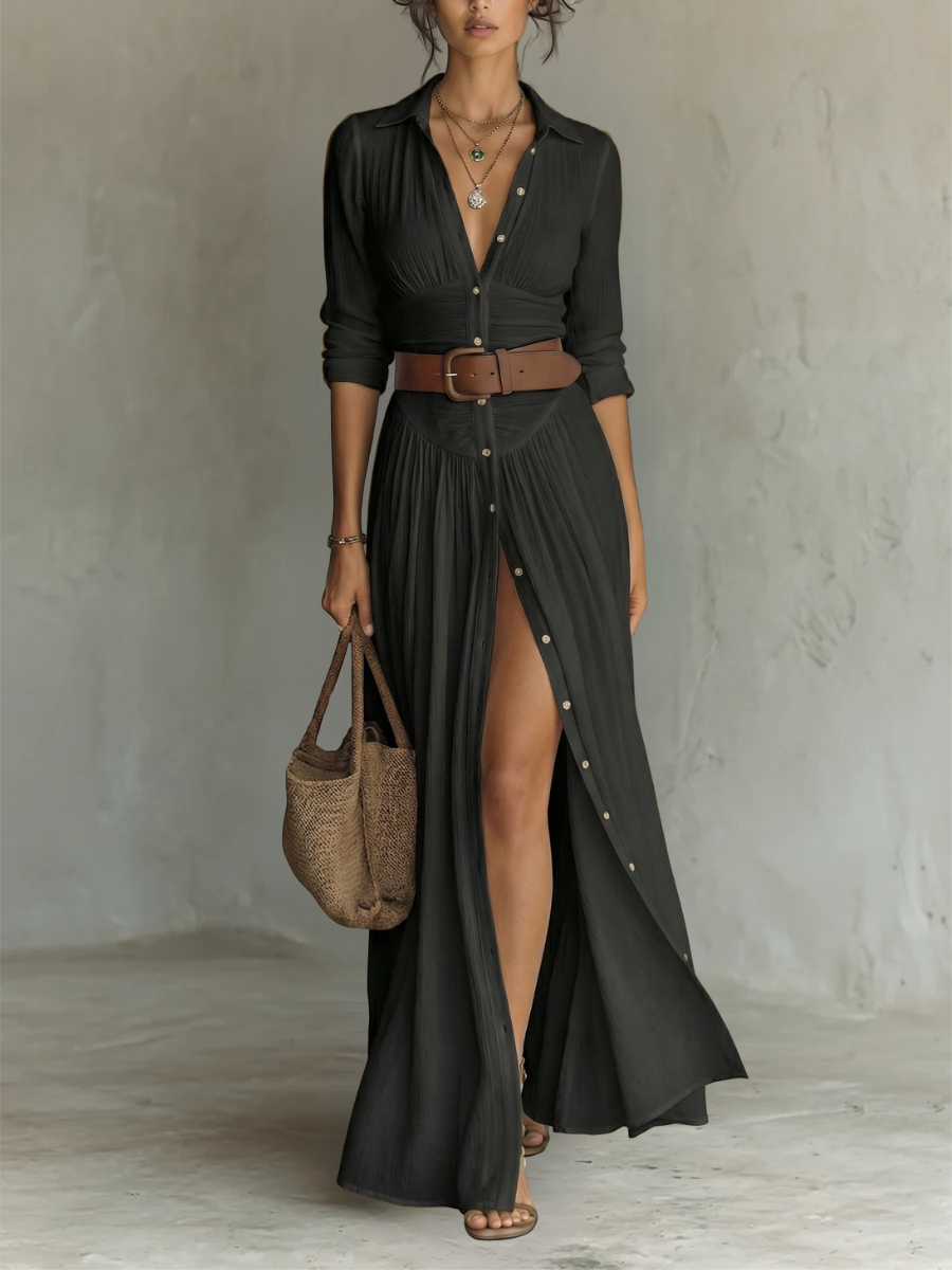 Women's Button-Down Maxi Dress
