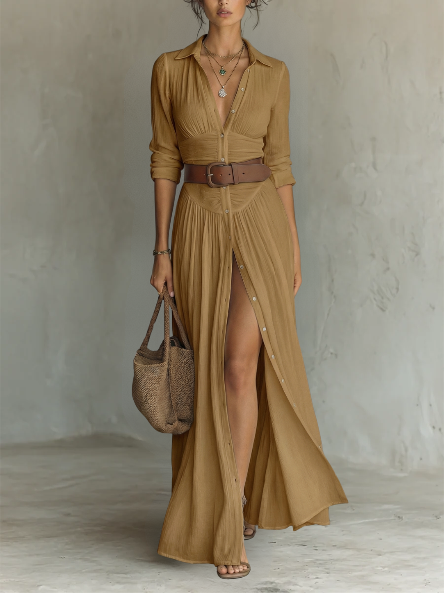 Women's Button-Down Maxi Dress