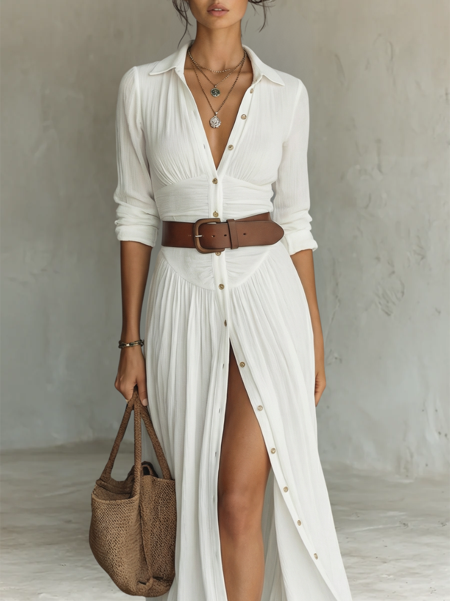 Women's Button-Down Maxi Dress
