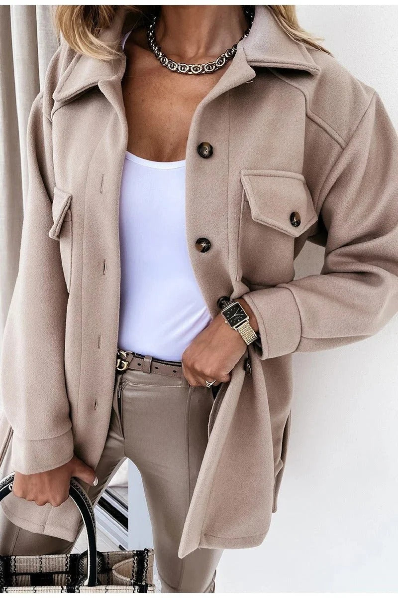 Women's Button-Down Overshirt Jacket