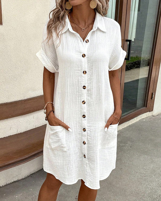 Women's Button-Down Shirt Dress