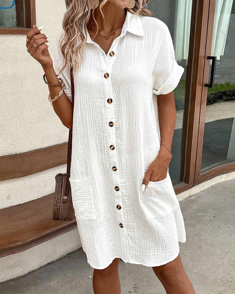 Women's Button-Down Shirt Dress