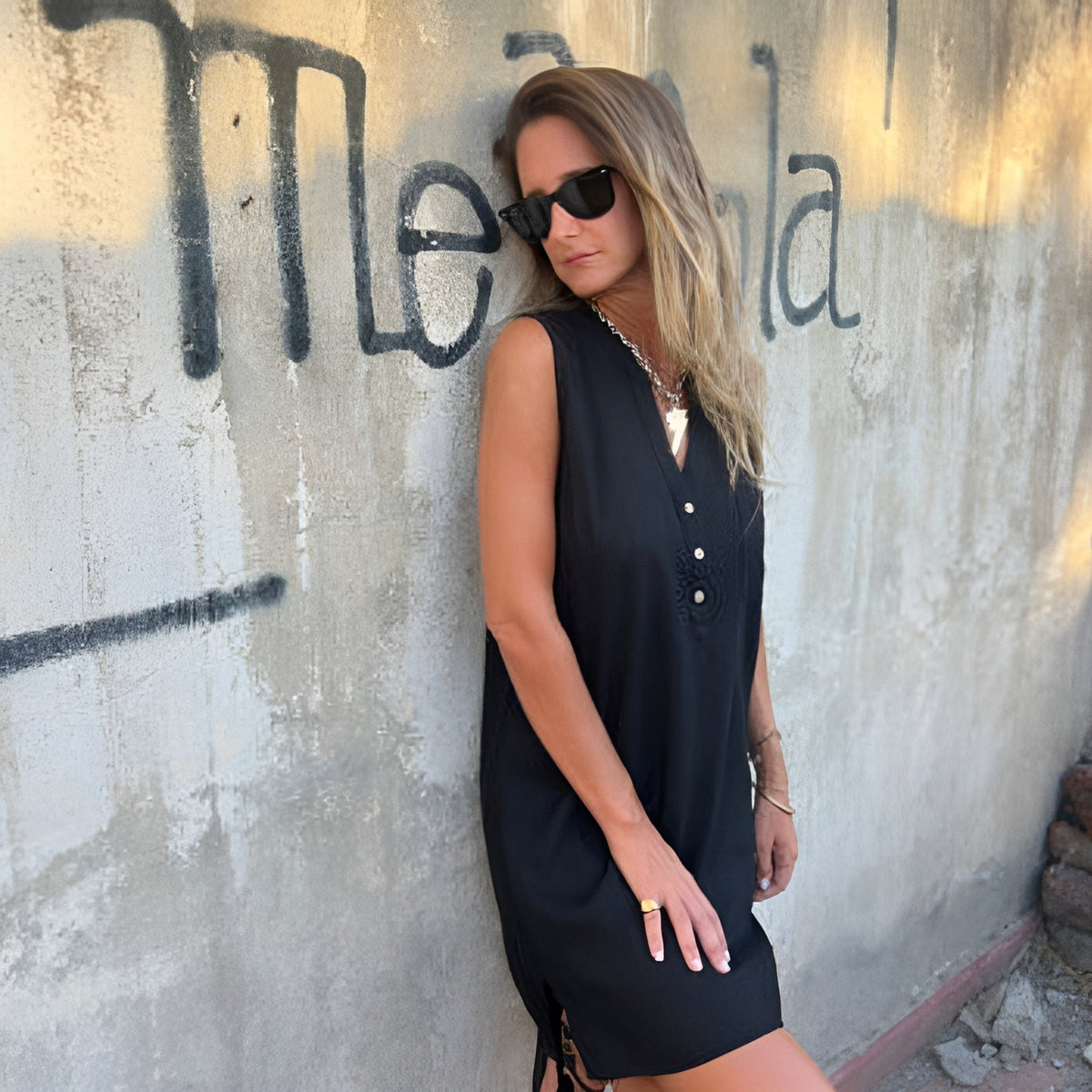 Women's Button-Down Summer Mini Dress