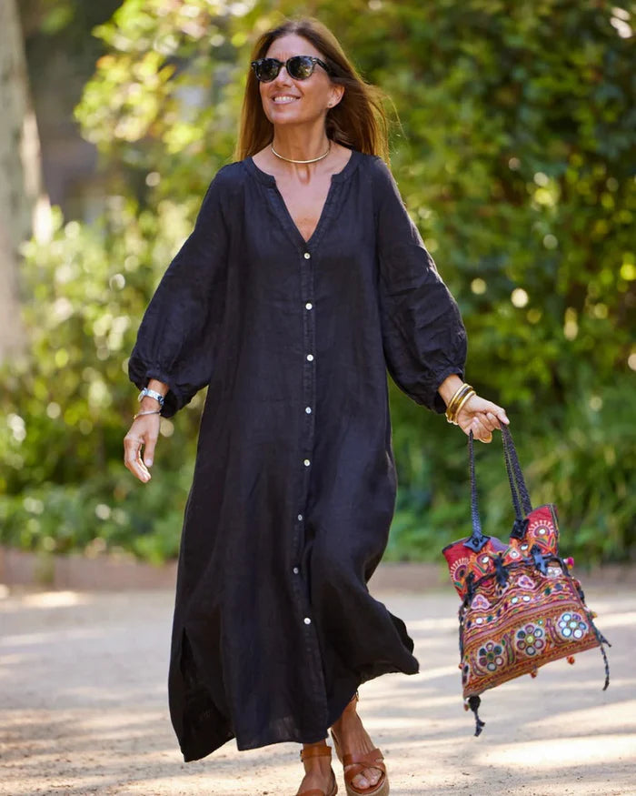 Women's Buttoned Maxi Dress
