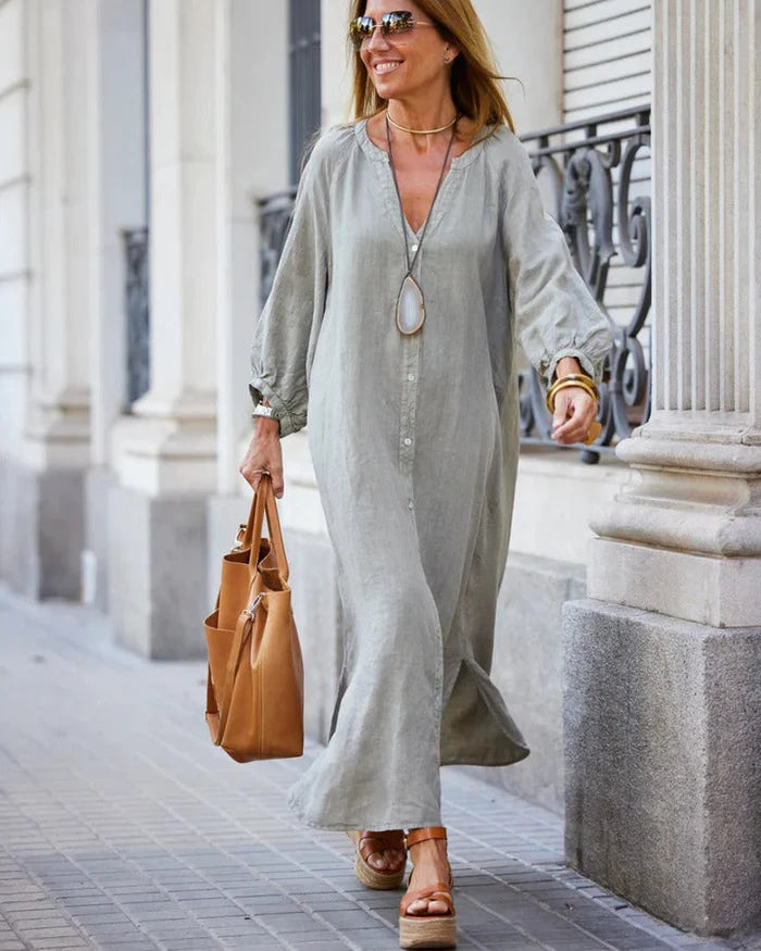 Women's Buttoned Maxi Dress