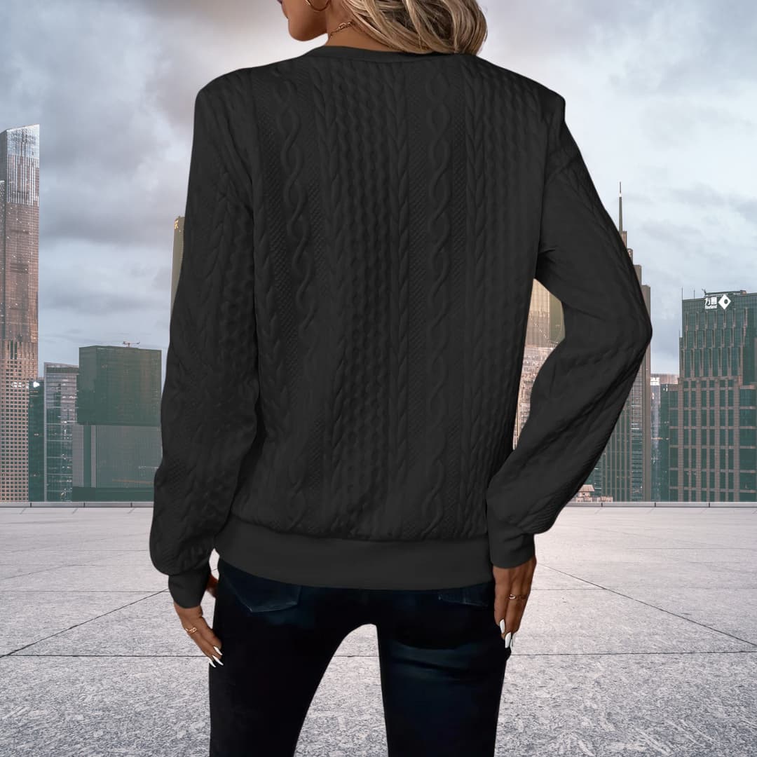 Women's Cable-Knit Half-Zip Sweater