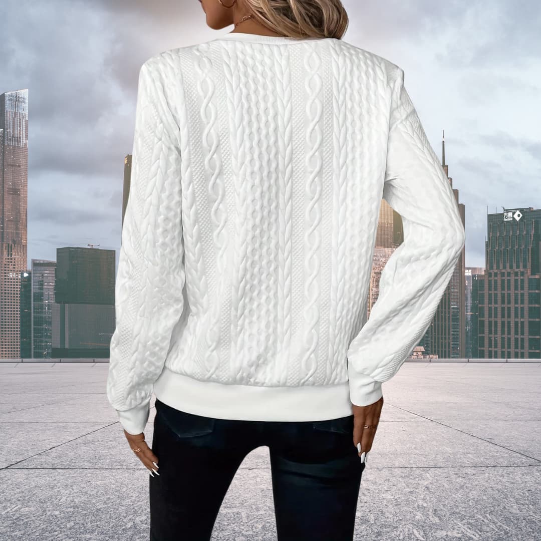 Women's Cable-Knit Half-Zip Sweater