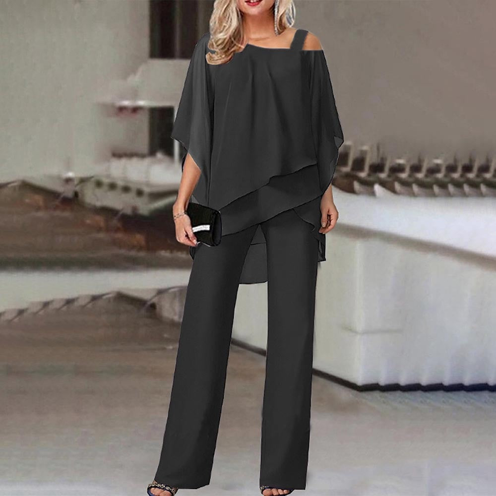 Women's Casual Asymmetrical Two-Piece Set