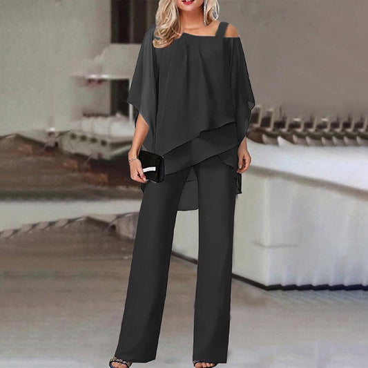 Women's Casual Asymmetrical Two-Piece Set