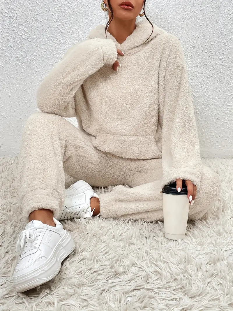 Women's Casual Long Sleeve Hooded Set