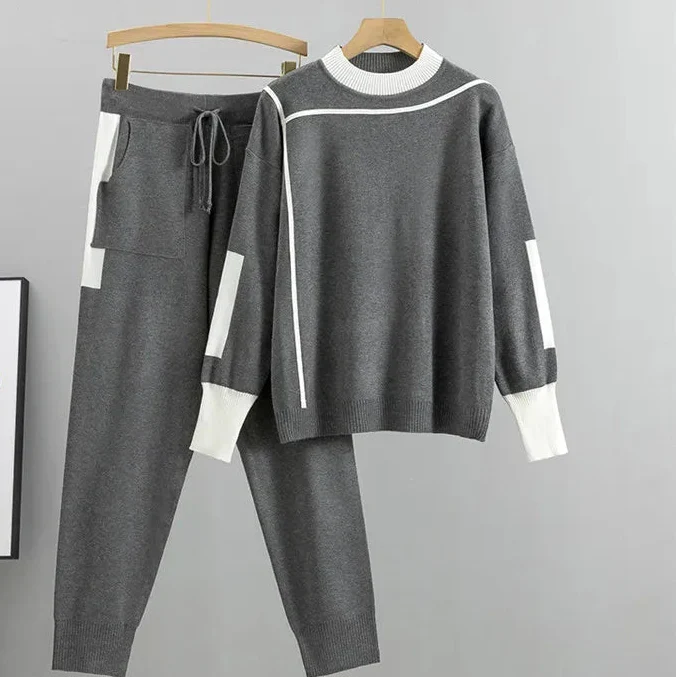 Women's Casual Lounge Sweater and Jogger Pants Set