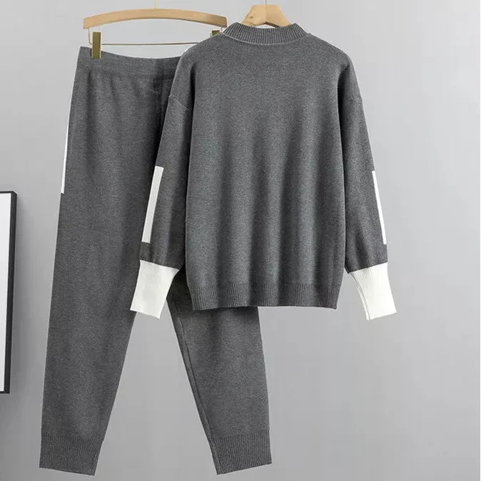 Women's Casual Lounge Sweater and Jogger Pants Set