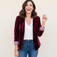 Women's Classic Velvet Blazer Jacket