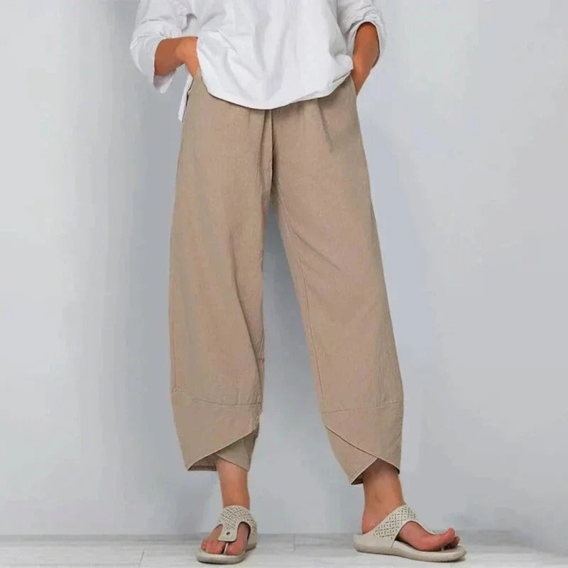 Women's Cotton Cropped Trousers