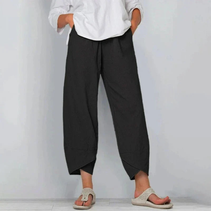 Women's Cotton Cropped Trousers