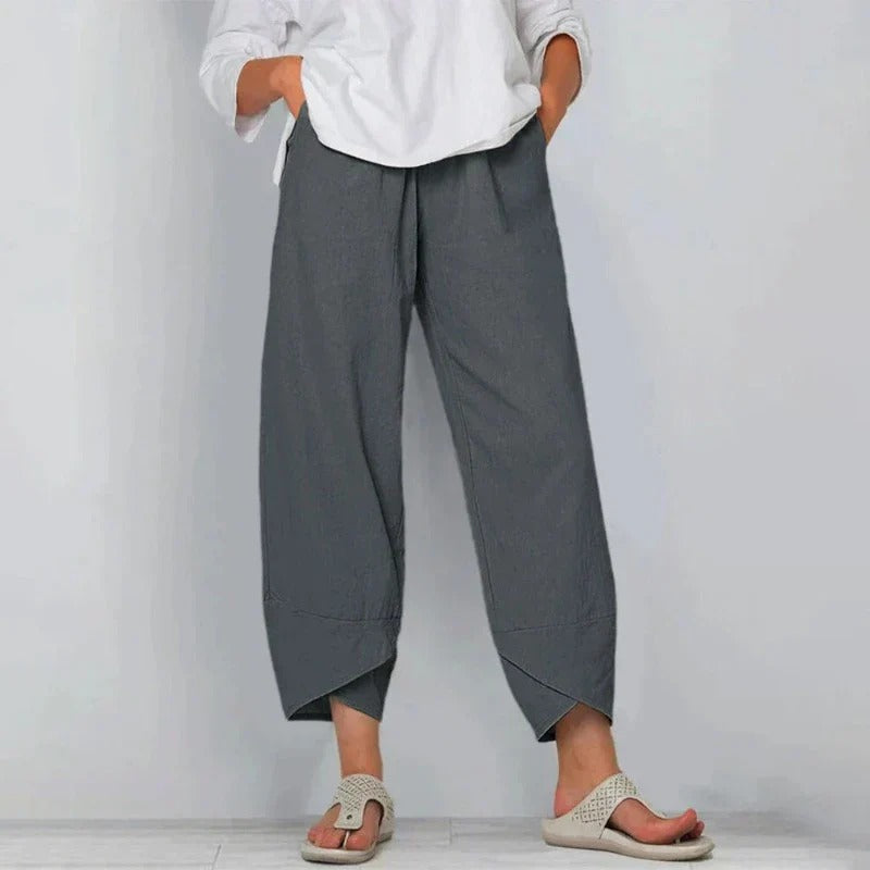 Women's Cotton Cropped Trousers