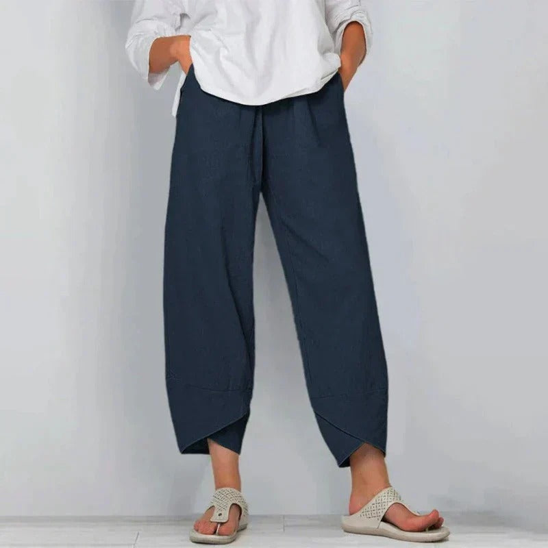 Women's Cotton Cropped Trousers