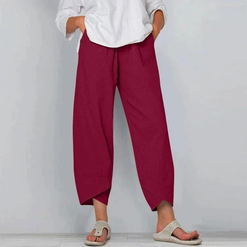 Women's Cotton Cropped Trousers