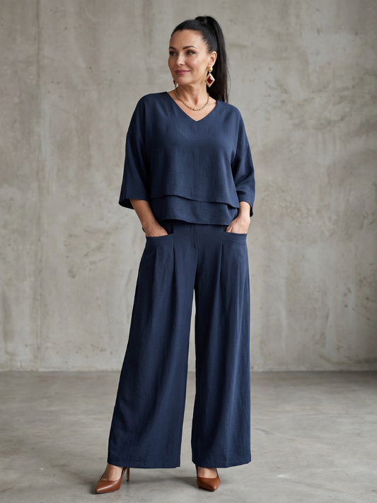Women's Cropped Layered Set