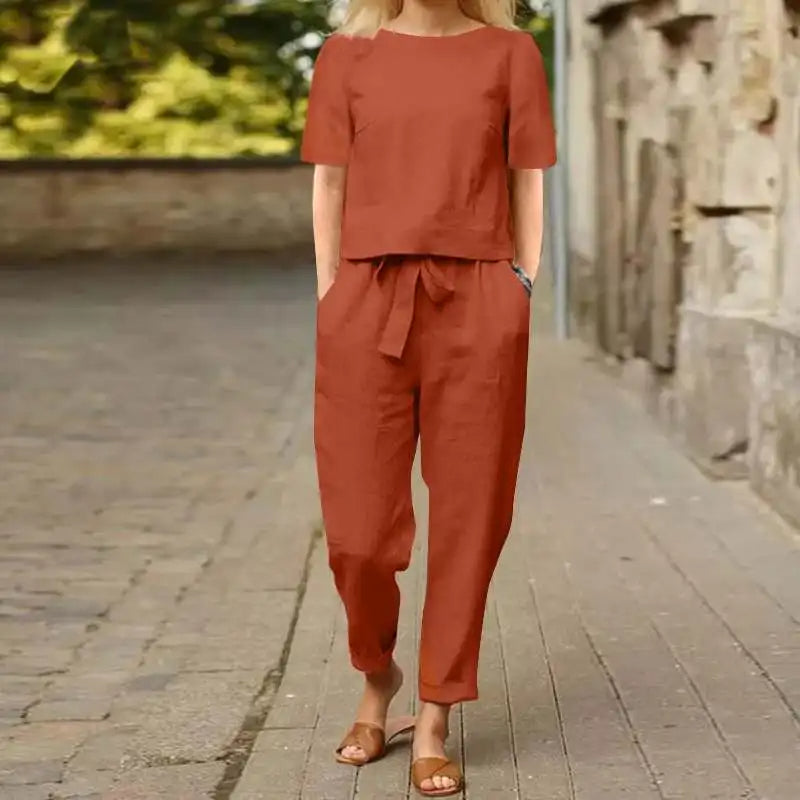 Women's Cropped Two-Piece Set
