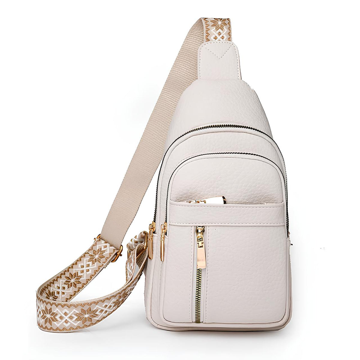 Women's Crossbody Bag with Geometric Strap
