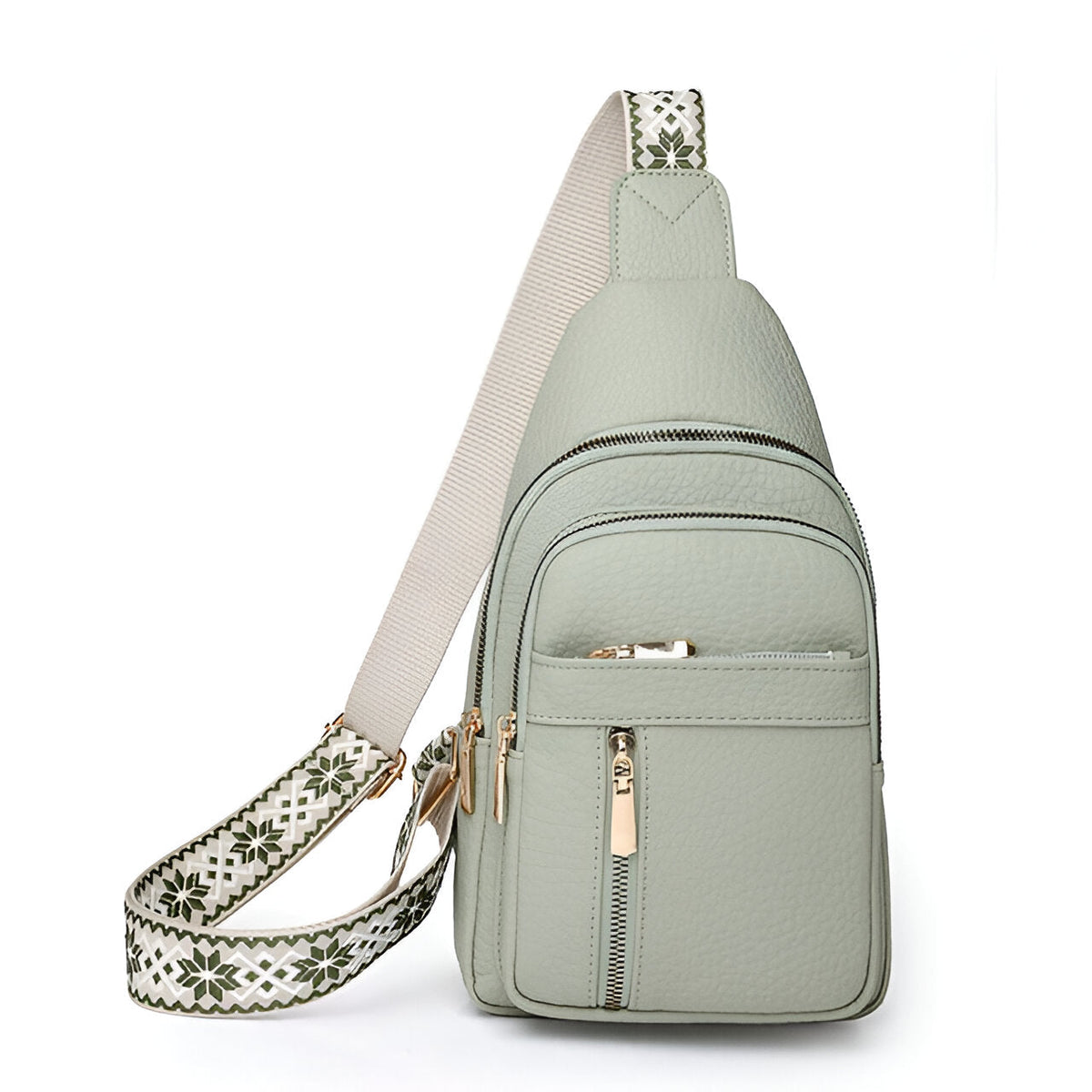 Women's Crossbody Bag with Geometric Strap