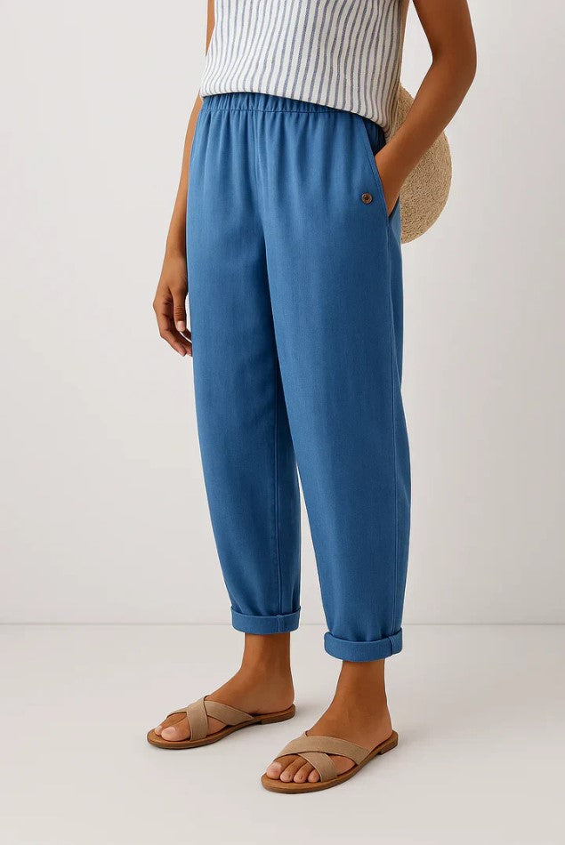 Women's Cuffed Relaxed Fit Trousers