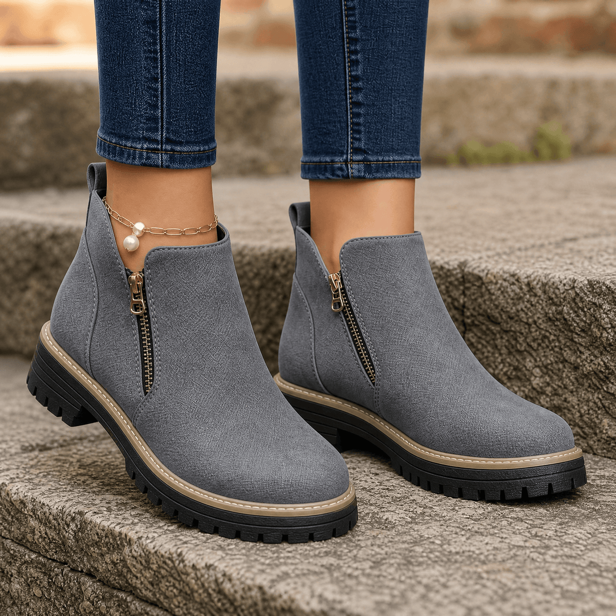 Women's Cushioned Platform Ankle Boots