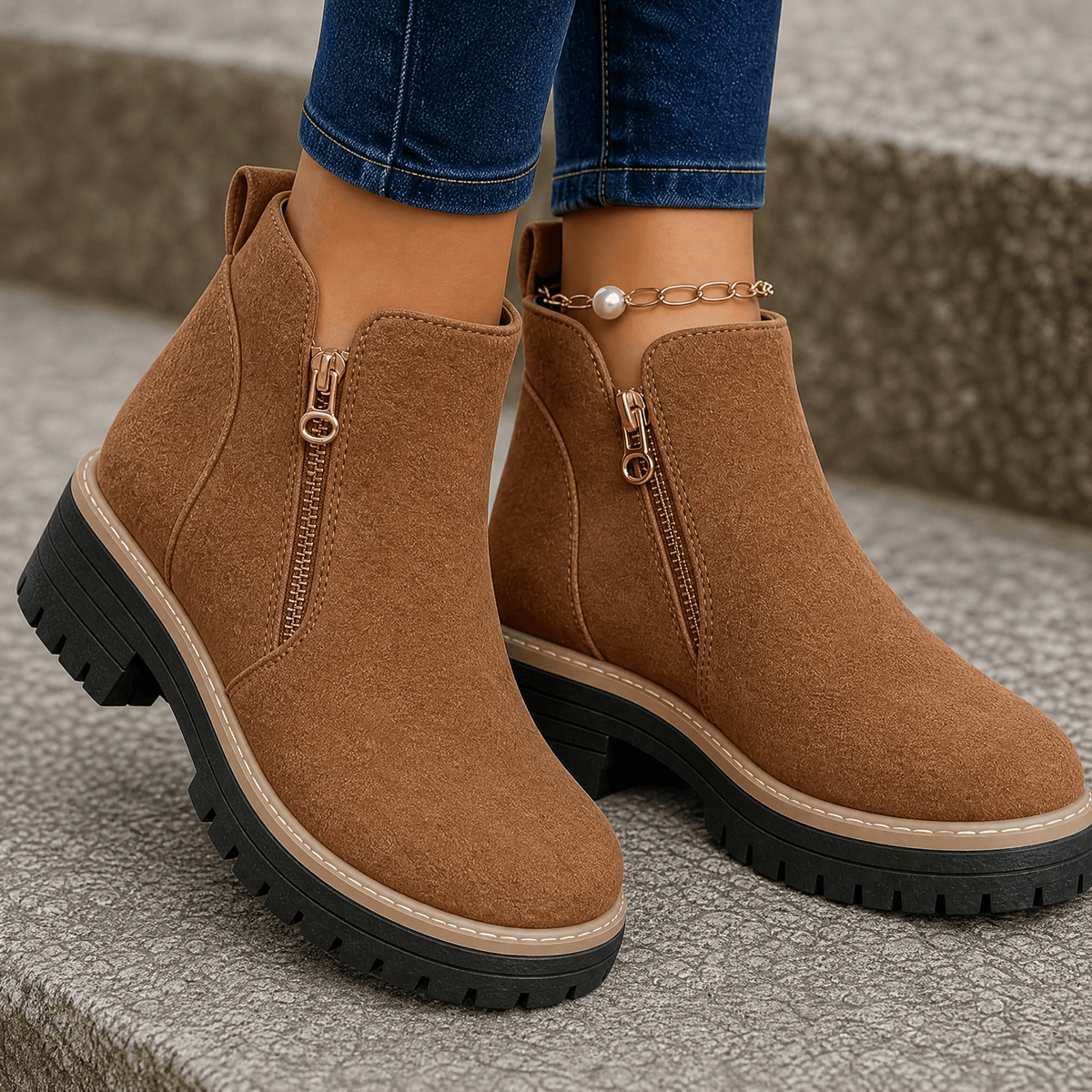 Women's Cushioned Platform Ankle Boots