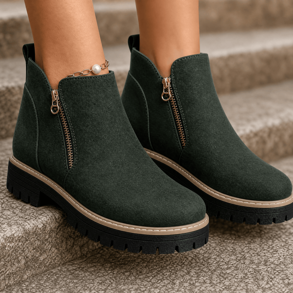 Women's Cushioned Platform Ankle Boots