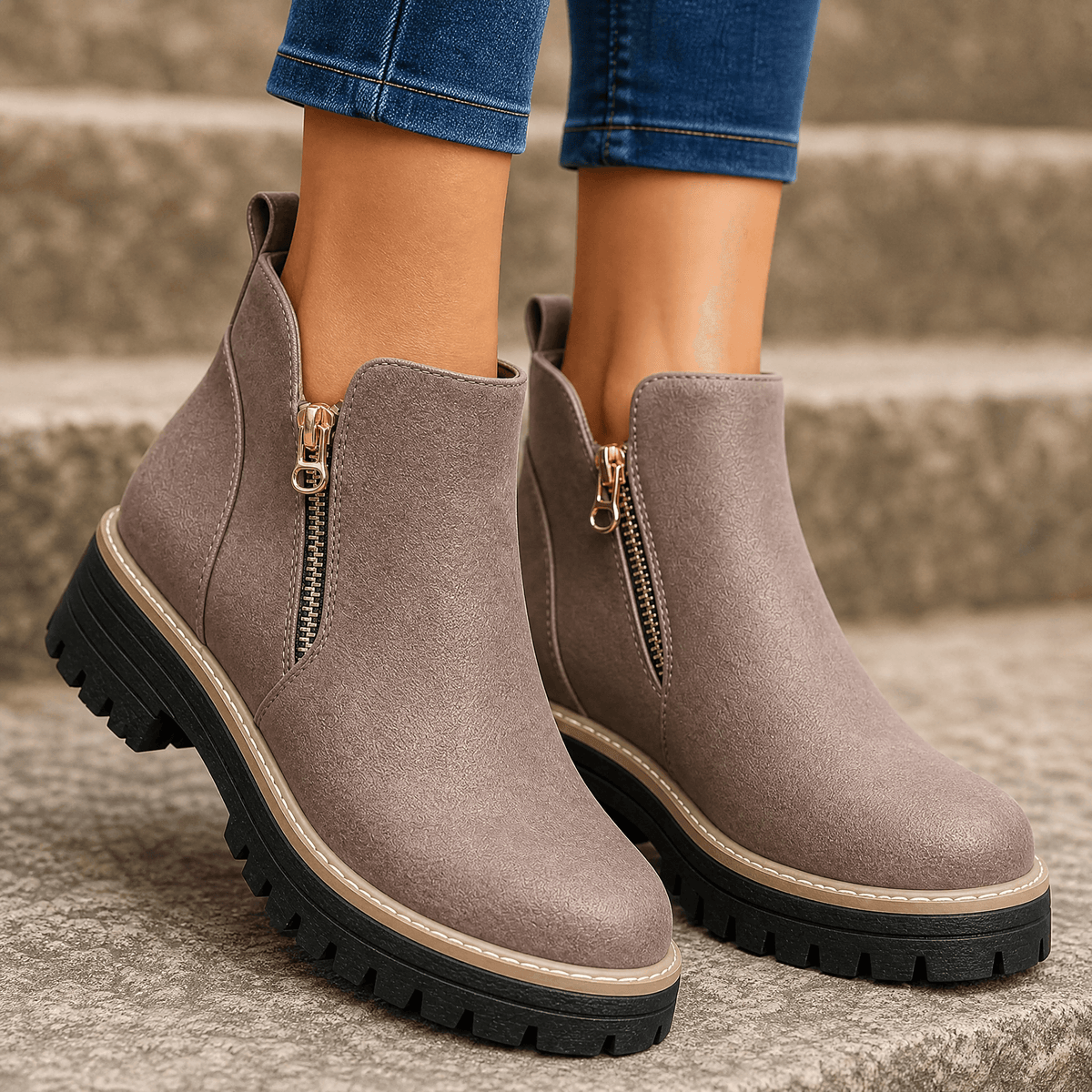 Women's Cushioned Platform Ankle Boots