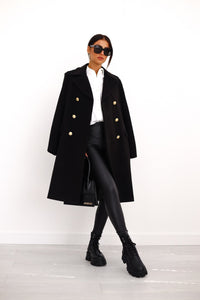 Women's Double-Breasted Long Coat