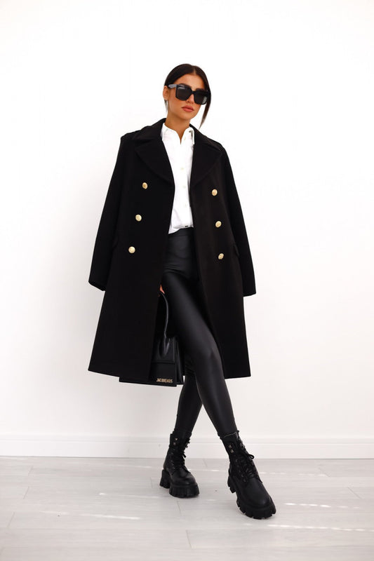 Women's Double-Breasted Long Coat