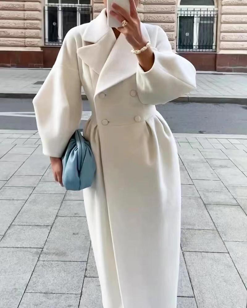 Women's Double-Breasted Maxi Coat