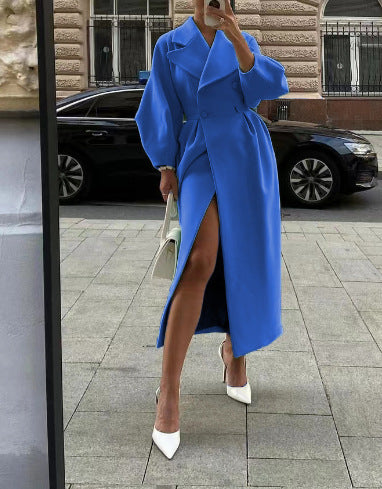 Women's Double-Breasted Maxi Coat