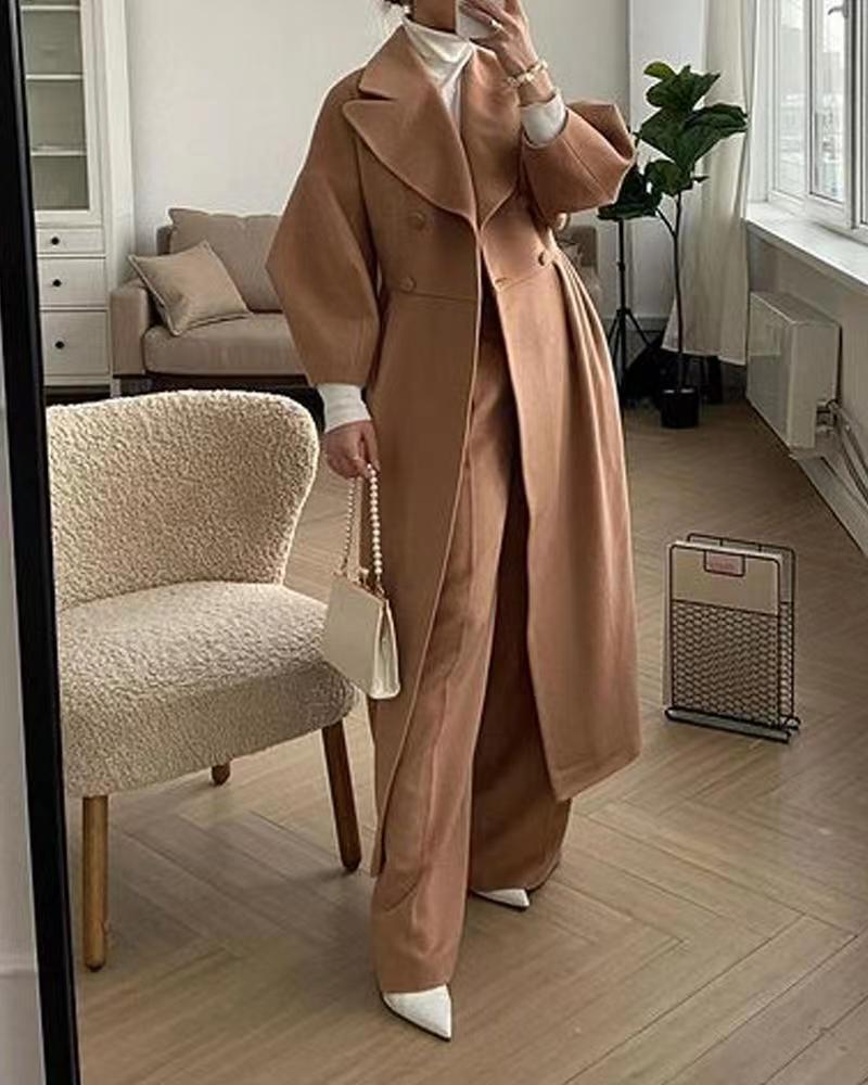 Women's Double-Breasted Maxi Coat