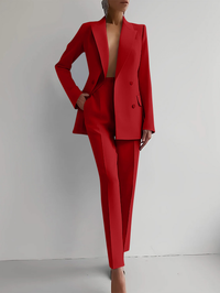 Women's Double-Breasted Trouser Suit